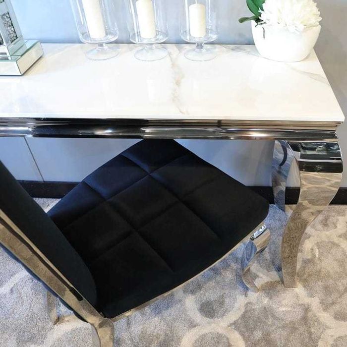 Jadalnia glamour Elegannte Nero czarny stół krzesła