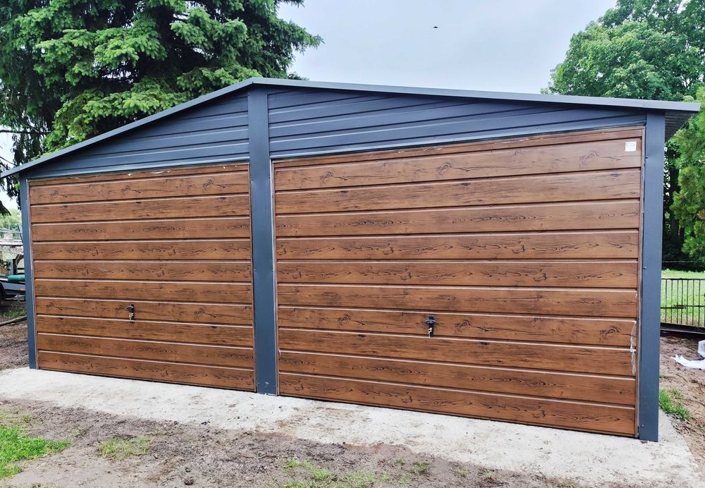 Dwustanowiskowy Garaż Blaszany Konstrukcja OCYNK