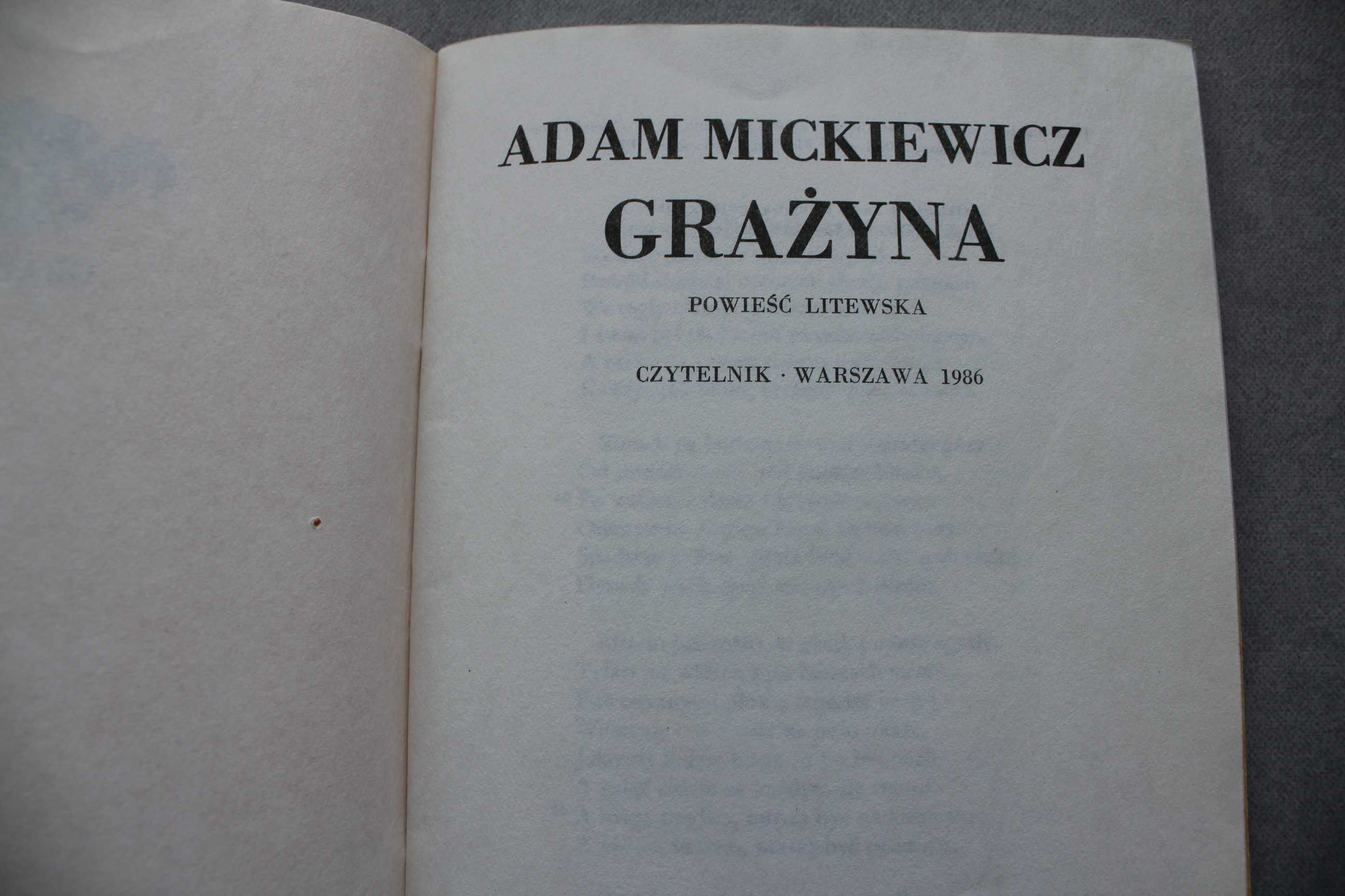 Grażyna Adam Mickiewicz Wydawnictwo Czytelnik 1986