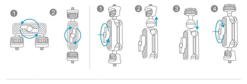Uchwyt Magic Arm Pgytech P-Cg-009 Do Aparatu Gimbala Mikrofonu