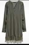 H&M piękna satynowa sukienka roz .34 kolor khaki