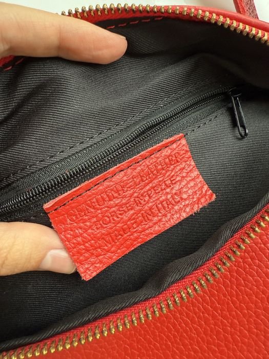 Бананка сумочка натуральа шкіра