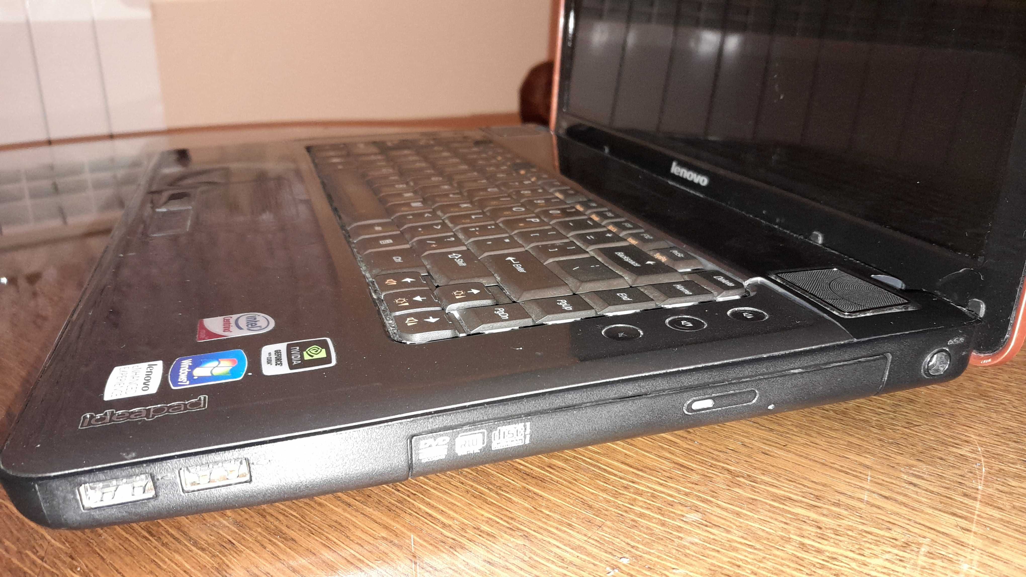 Laptop Lenovo Ideapad Y550 + RAM + Wifi +uszkodzona płyta główna
