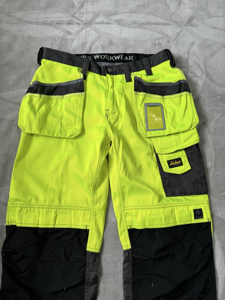 Snickers 3233 Workwear Cordura size 52 spodnie odblaskowe robocze