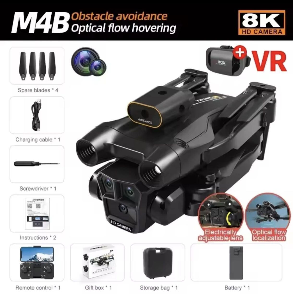 Drone 8K com sensor de movimento com oferta de óculos VR