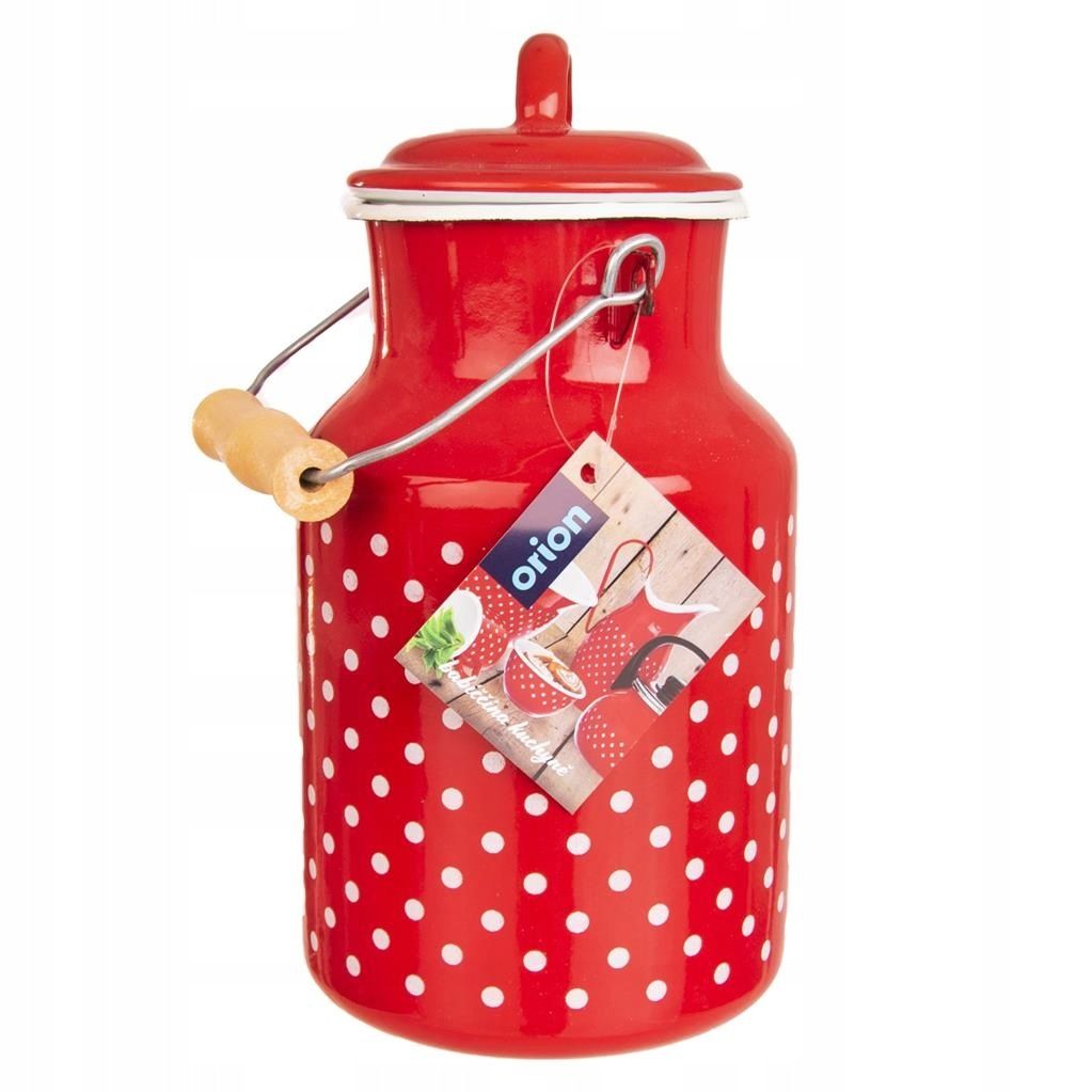 kanka pojemnik bańka na mleko emal. 2l made in ue