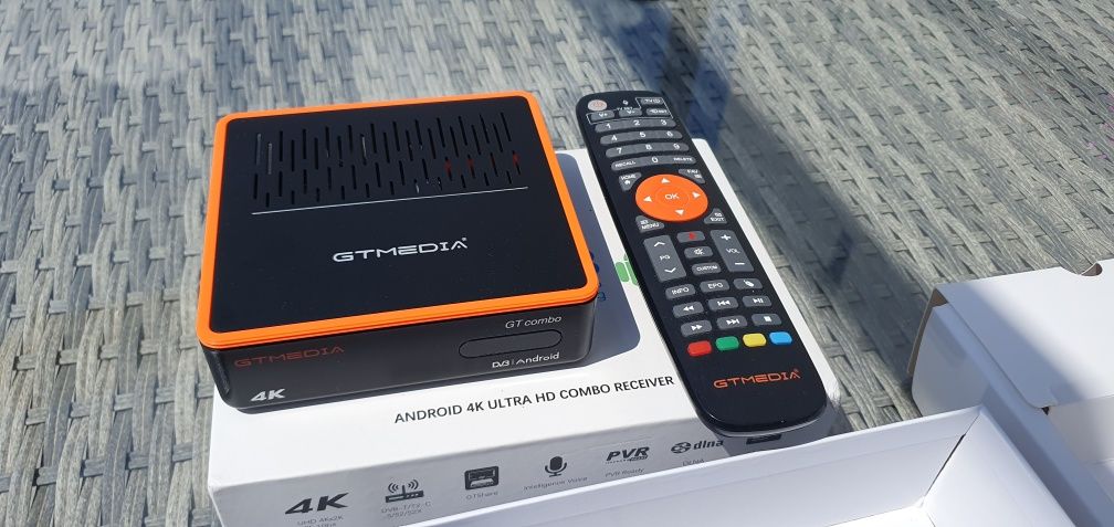 GTMEDIA Combo Tuner satelitarny i telefizji naziemnej DVD-T Hevc