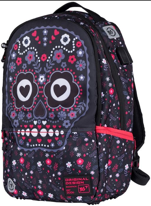 Рюкзак YES T-124 Parallel art черный  17 л