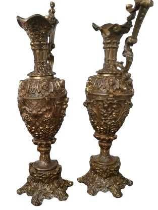 Jarrões em Bronze Artístico – Estilo Gótico – França - 1900's