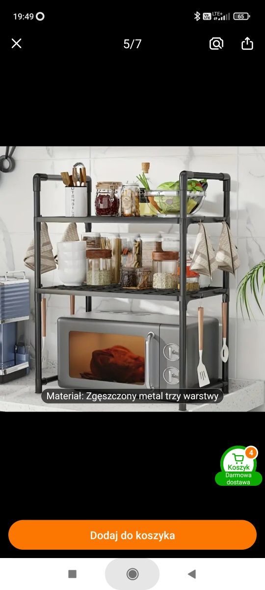 Półka pod mikrofalówkę