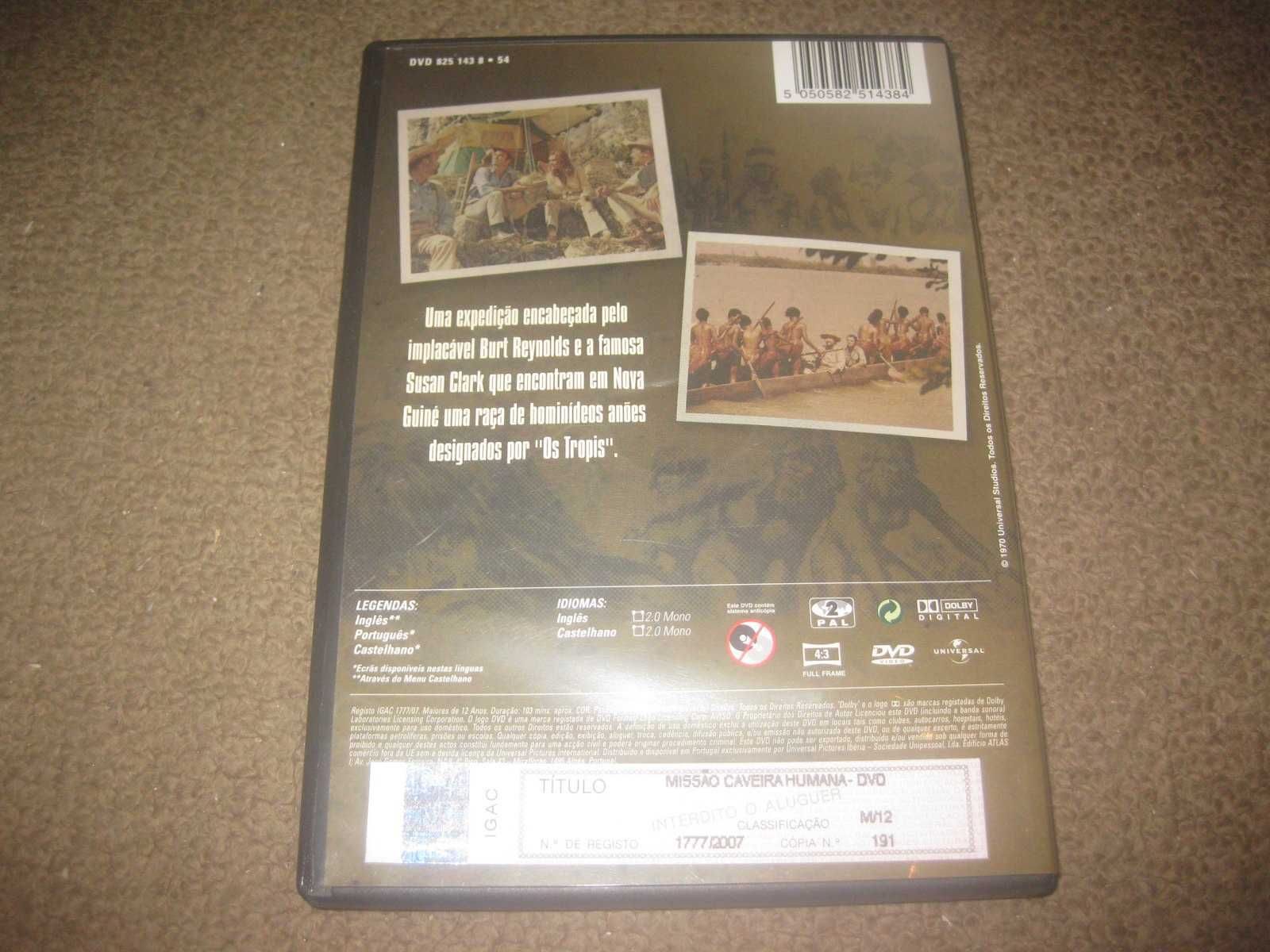 DVD "Missão Caveira Humana" com Burt Reynolds/Raro!