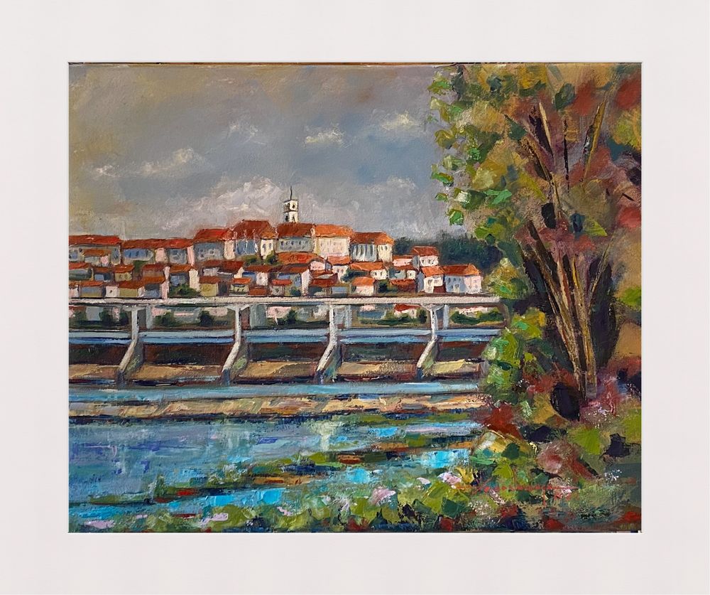 Vista de Coimbra - pintura a óleo sobre tela.