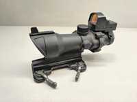 AIM-O ACOG 4X32 Scope & Mini Red Dot - Black