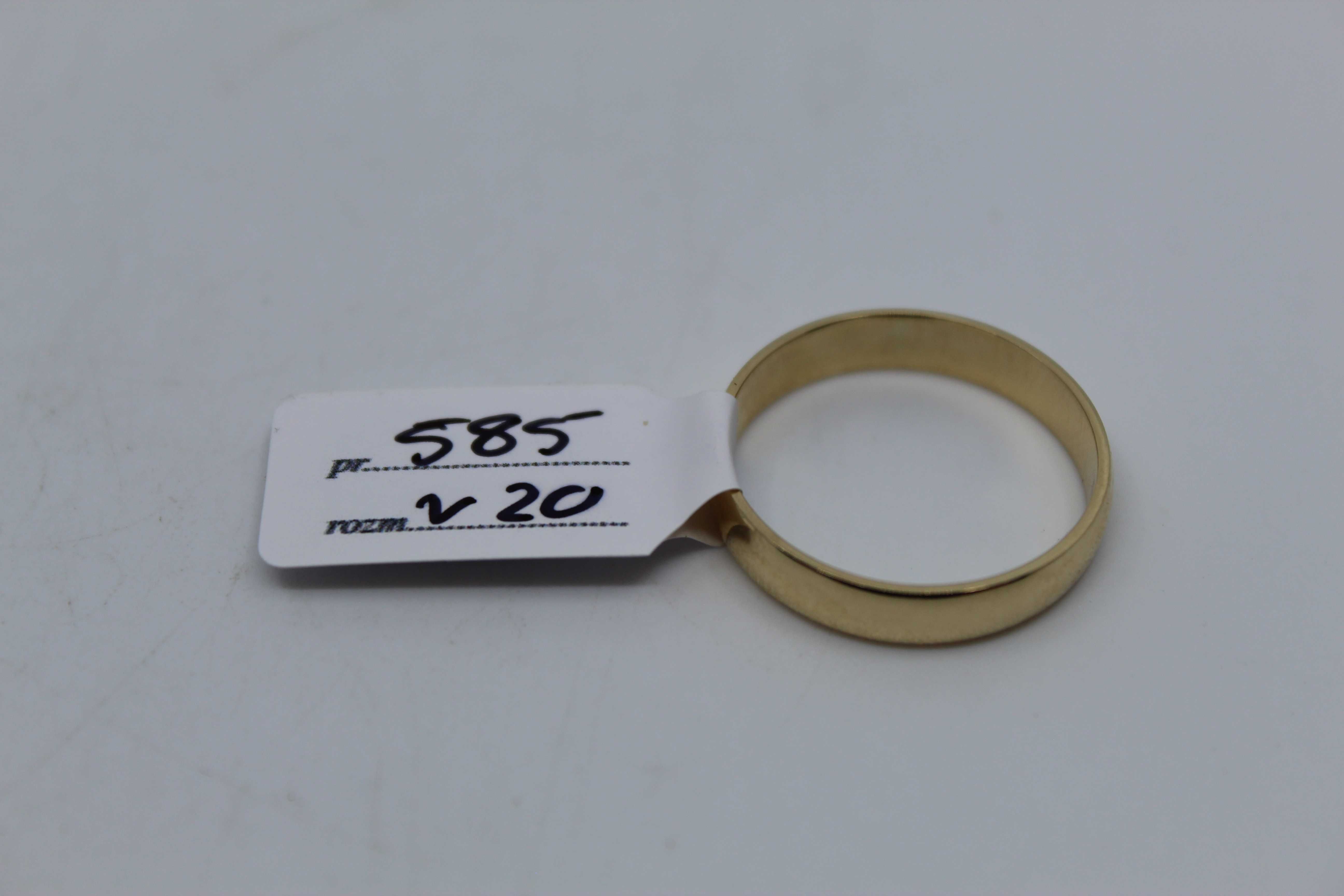 złota obrączka 585 14K 3,52 gram Rozmiar 20 NOWA Okazja