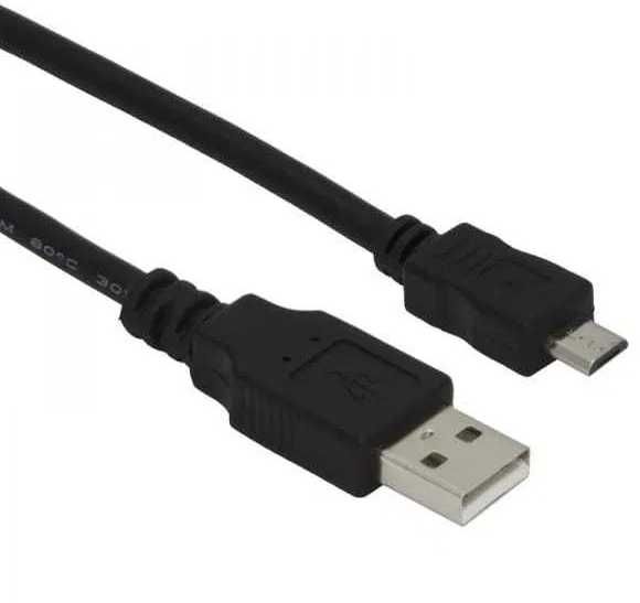 Kabel micro USB - USB (kolor czarny, dł. 20 cm)