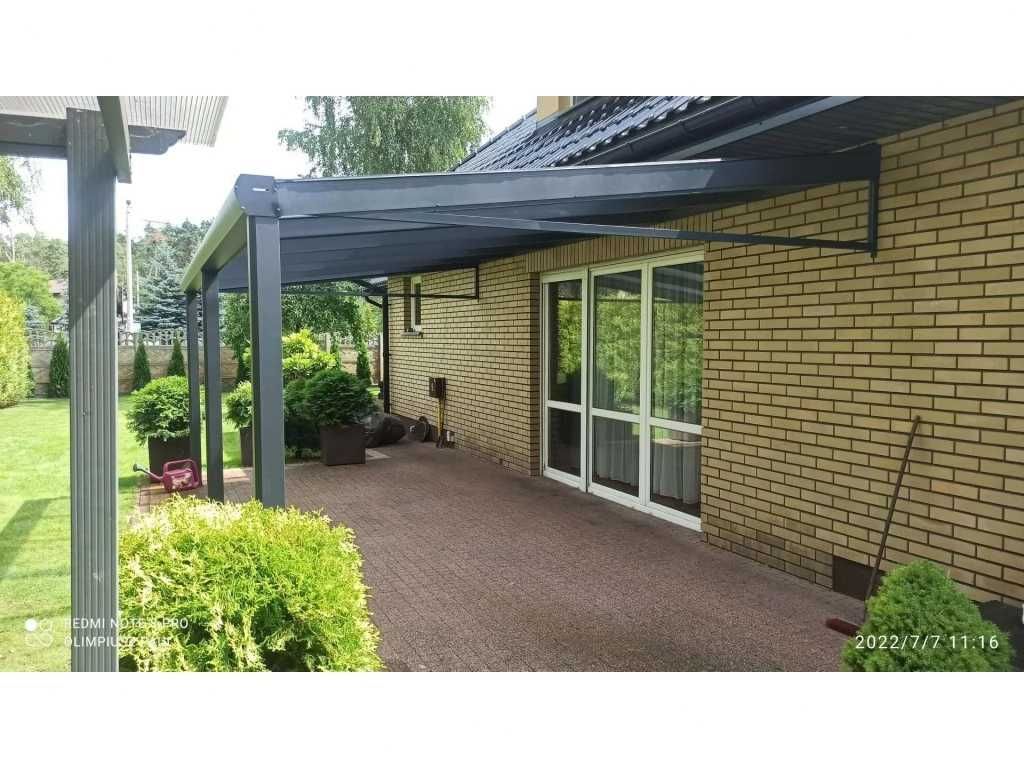 Zadaszenie aluminiowe PRO z dachem poliwęglanowym 350x306 cm