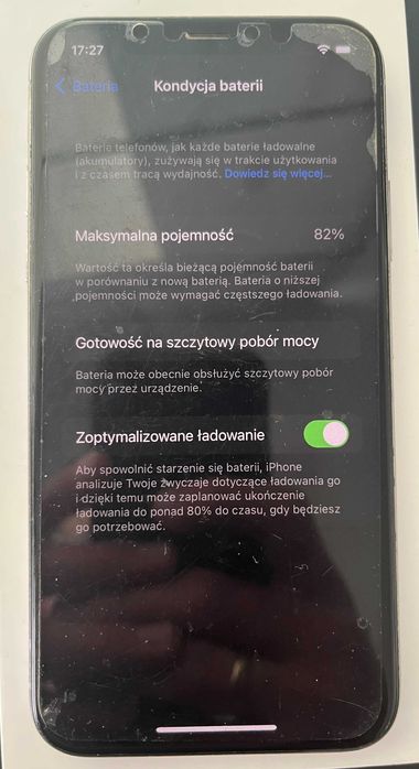 Iphone X, 256 GB, silver, uszkodzony