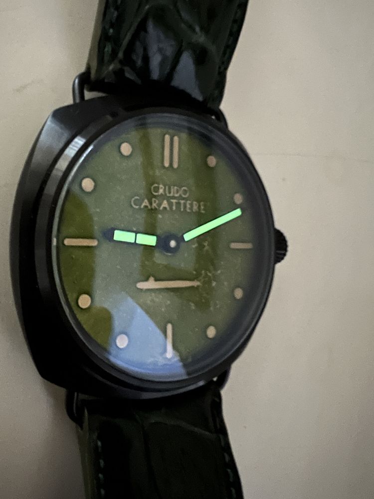 Zegarek mechaniczny 47 mm Crudo Carattere Nero