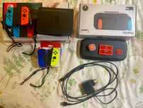 Nintendo Switch V1, 2 pary Joy-Con, RCM jig, akcesoria Skull & Co.
