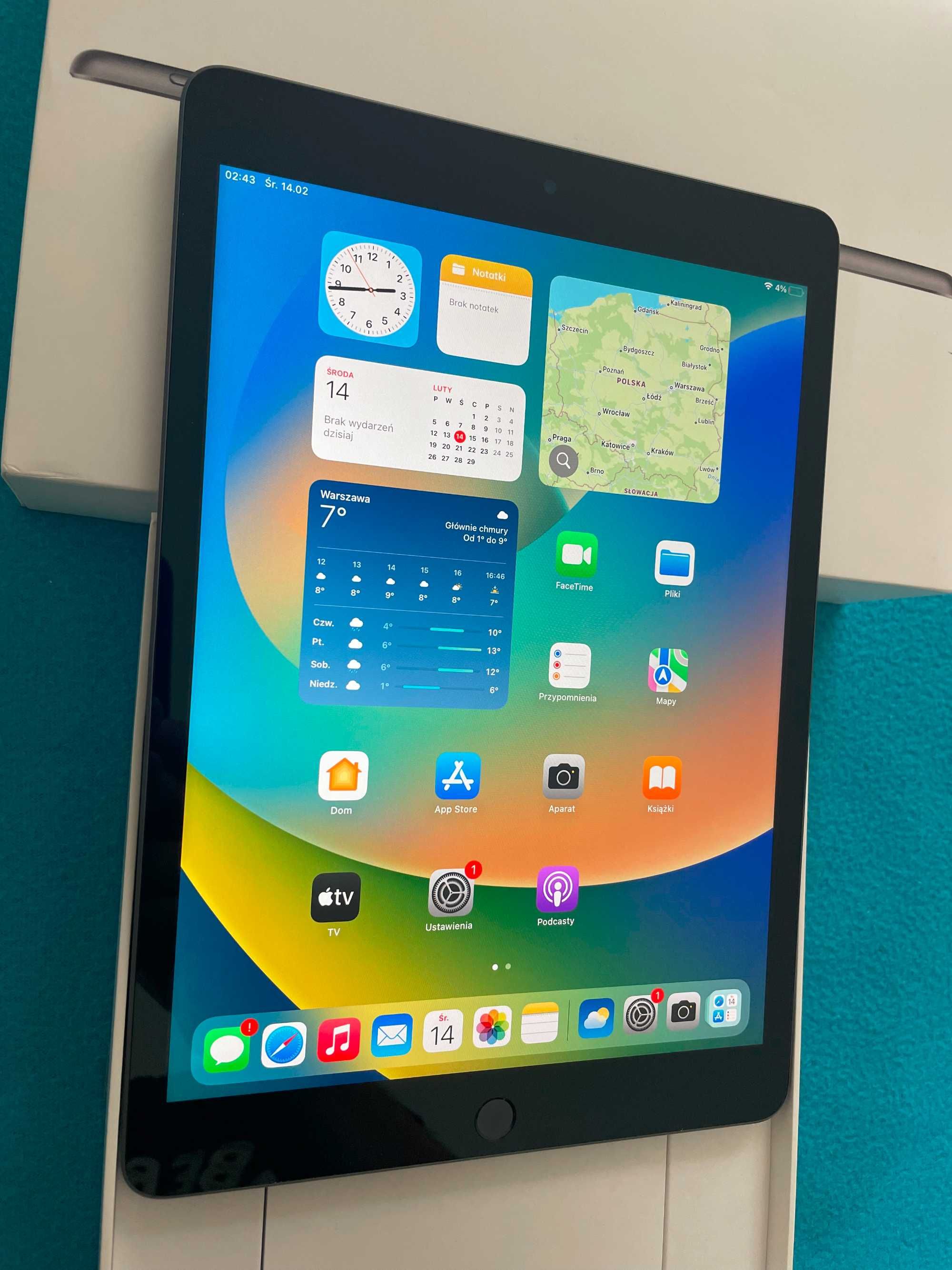 NIEUŻYWANY iPad 9 10,2" 256GB wifi szary