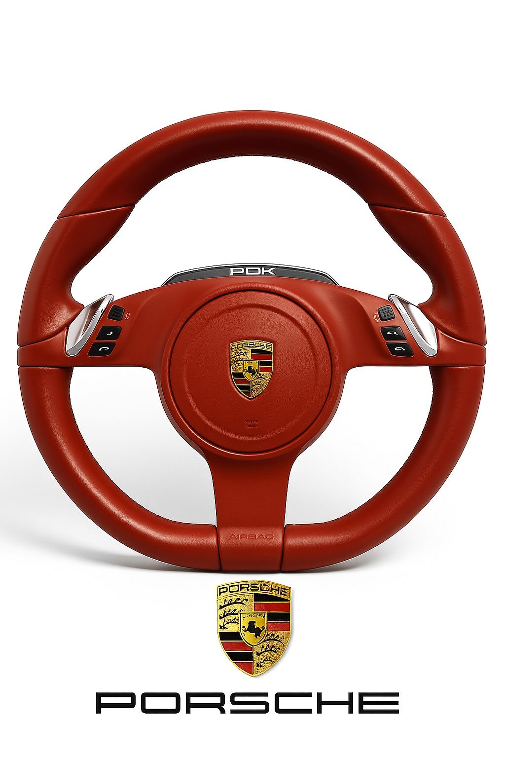 Volante original Porsche com botões PDK e multifunções