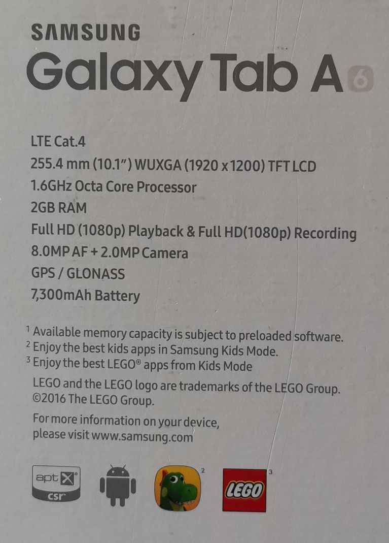 Samsung Galaxy Tab A6 10.1' LTE (SM-T585)