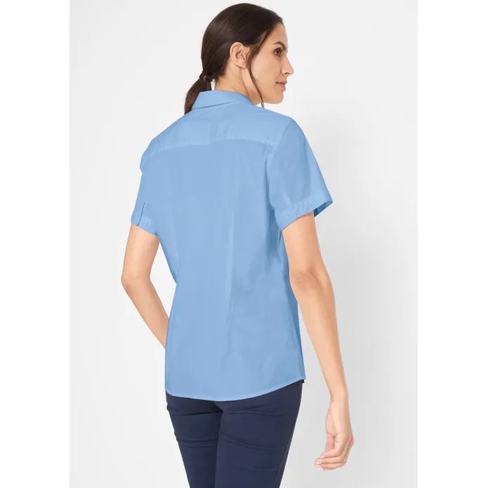 bonprix elastyczna niebieska koszula casualowa 48