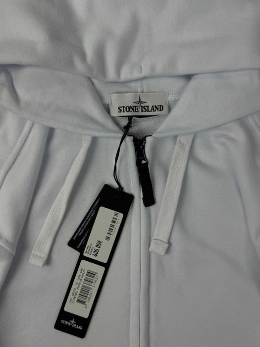 Зіп-худі Stone Island WHITE зип-худи білий Стон Айленд