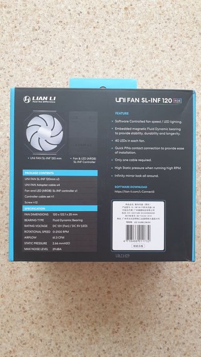 Lian li uni fan sl-inf 120 .Корпусні вентилятори