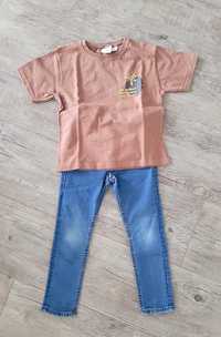 Spodnie jeansowe i t-shirt Zara r .110