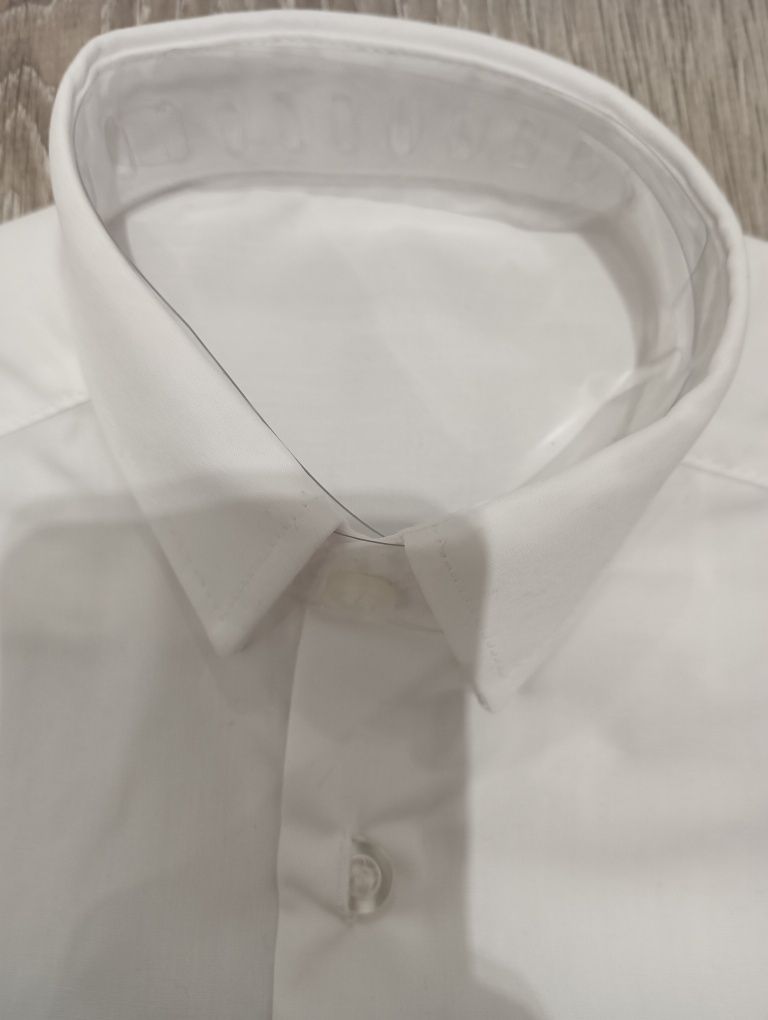 Biała koszula na krótki rękaw chłopięca 3-4 lata 98- 104 wiosna lato