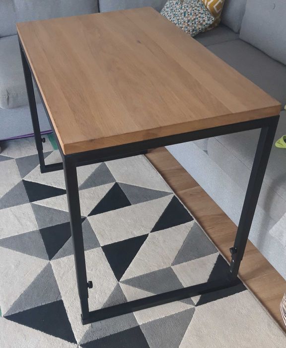 Stolik stół loft dębowy blat regulacja wysokości