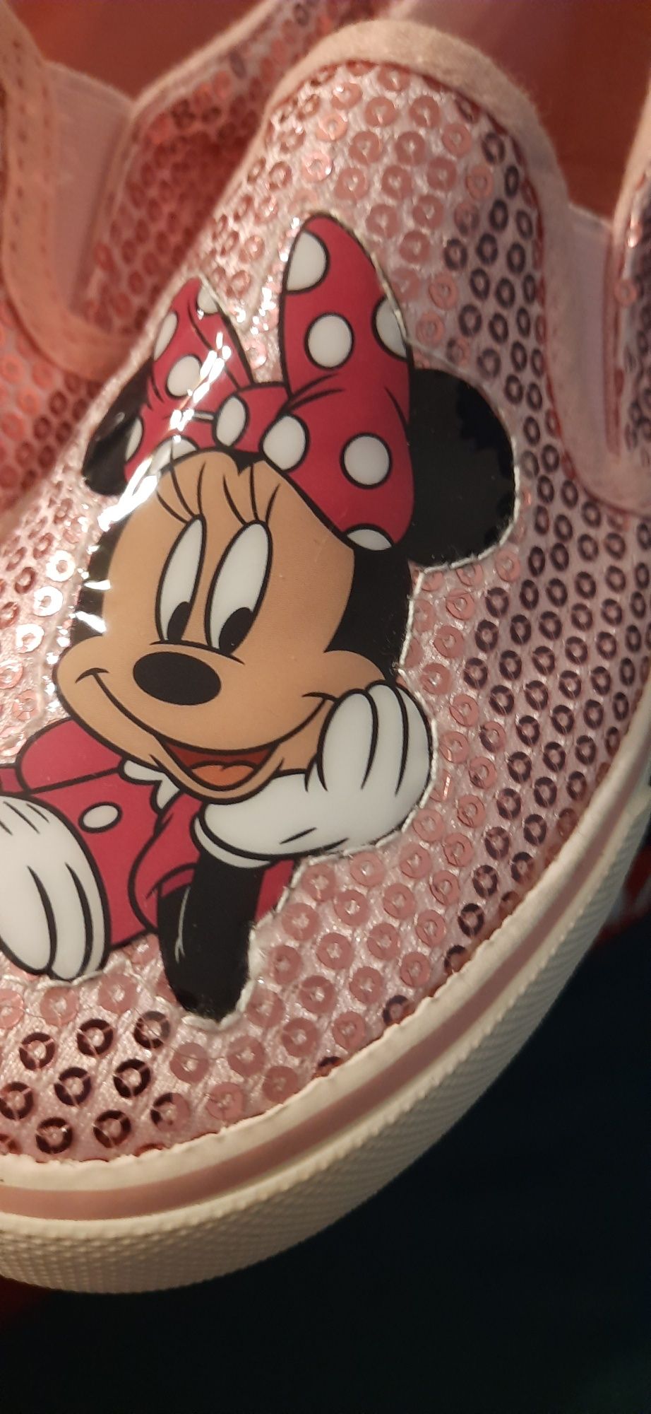 Buciki Minnie Mouse cekiny