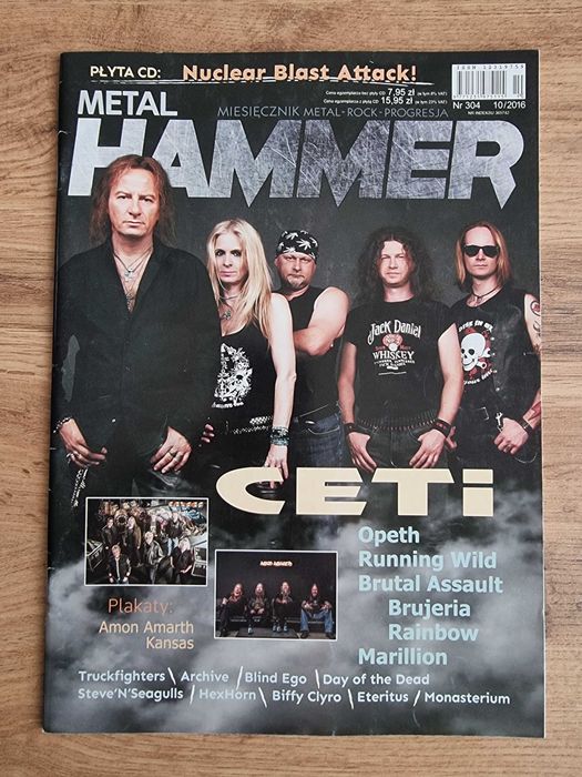 Metal Hammer 10/2016 - Ceti, Plakaty: Amon Amarth, Kansas