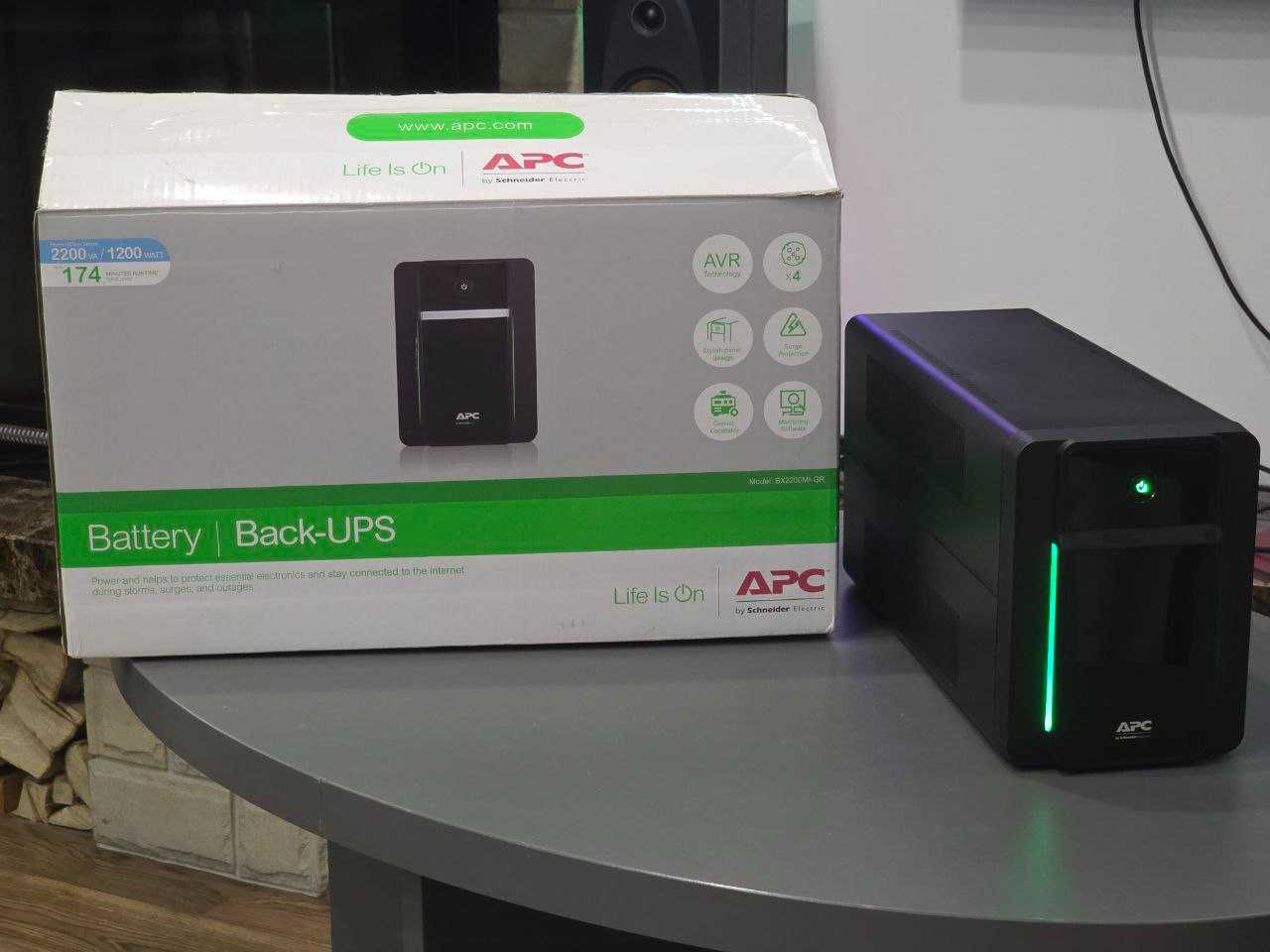 ДБЖ APC Back-UPS 1200W/2200VA USB Schuko (BX2200MI-GR)