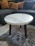 Stolik kawowy 55cm Nowy marmur połysk wys 38cm glamour ikea