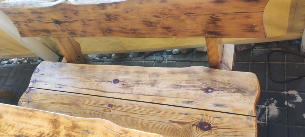 Komplet ogrodowy drewniany stół+ ławy, meble ogrodowe meble ogrodowe