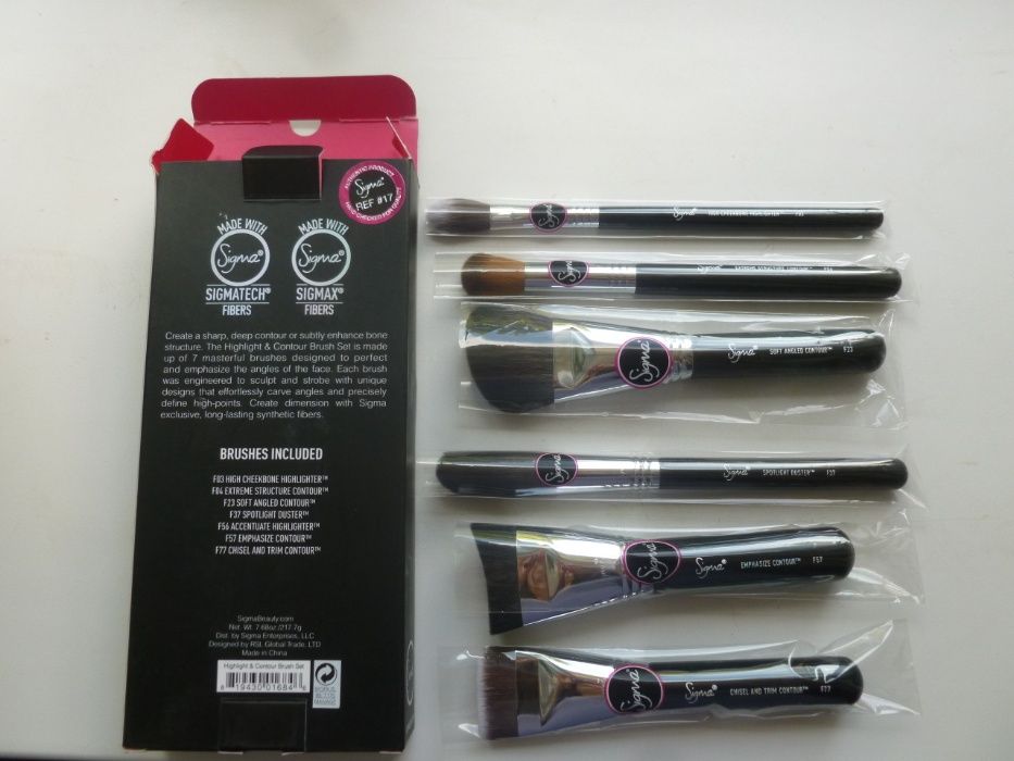 Набор 6 кистей для макияжа Sigma Highlight & Contour Brush Set
