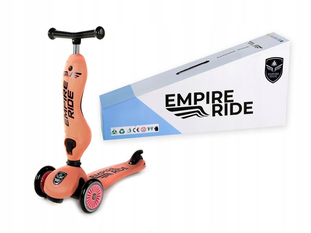Nowa Hulajnoga jeździk 2w1 Empire ride ciemno różowa typu scoot and ri