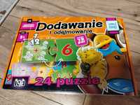 Dodawanie i odejmowanie dla przedszkolaków gra puzzle