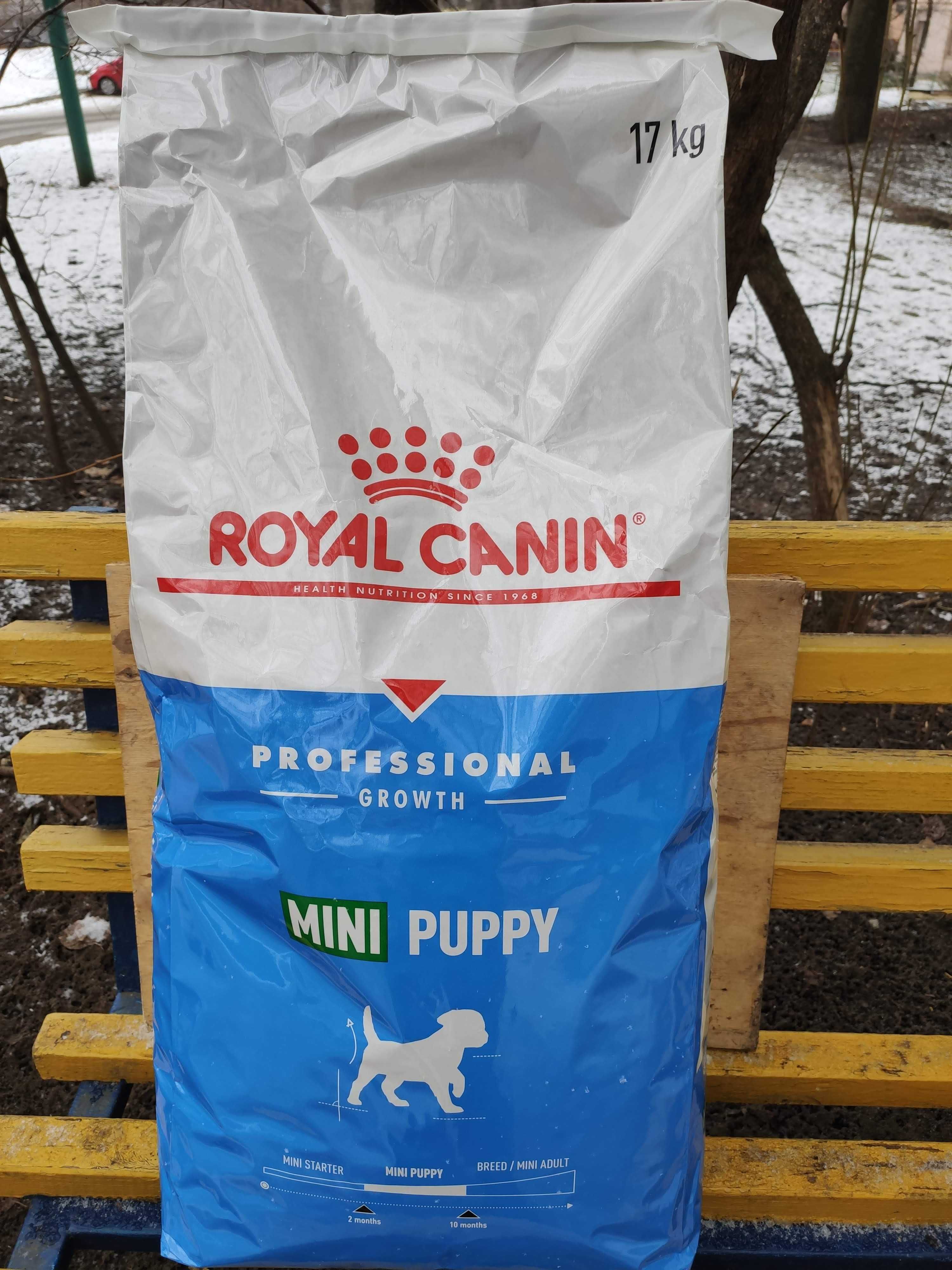 Корм для собак: Royal Canin Mini puppy 17кг, Mini adult 15кг и др.