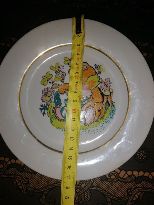 Тарелка детская ссср. Тарелка с медвежоком Мед.