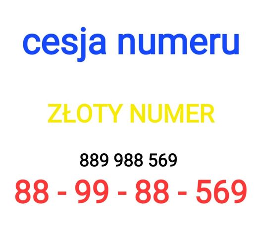 Cesja numeru plus gsm 889/988 5xy