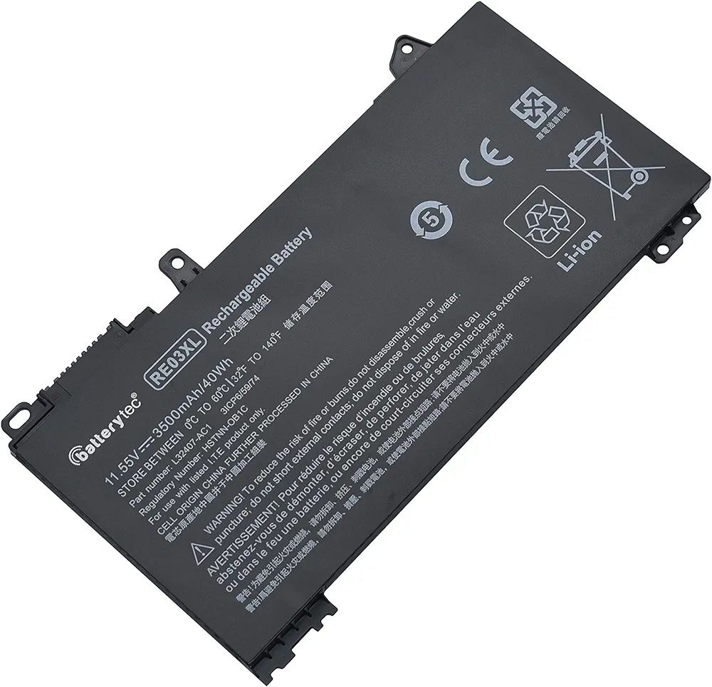 Batterytec re03xl bateria do laptopa zamiennik hp 11,55v 3500mah 40wh