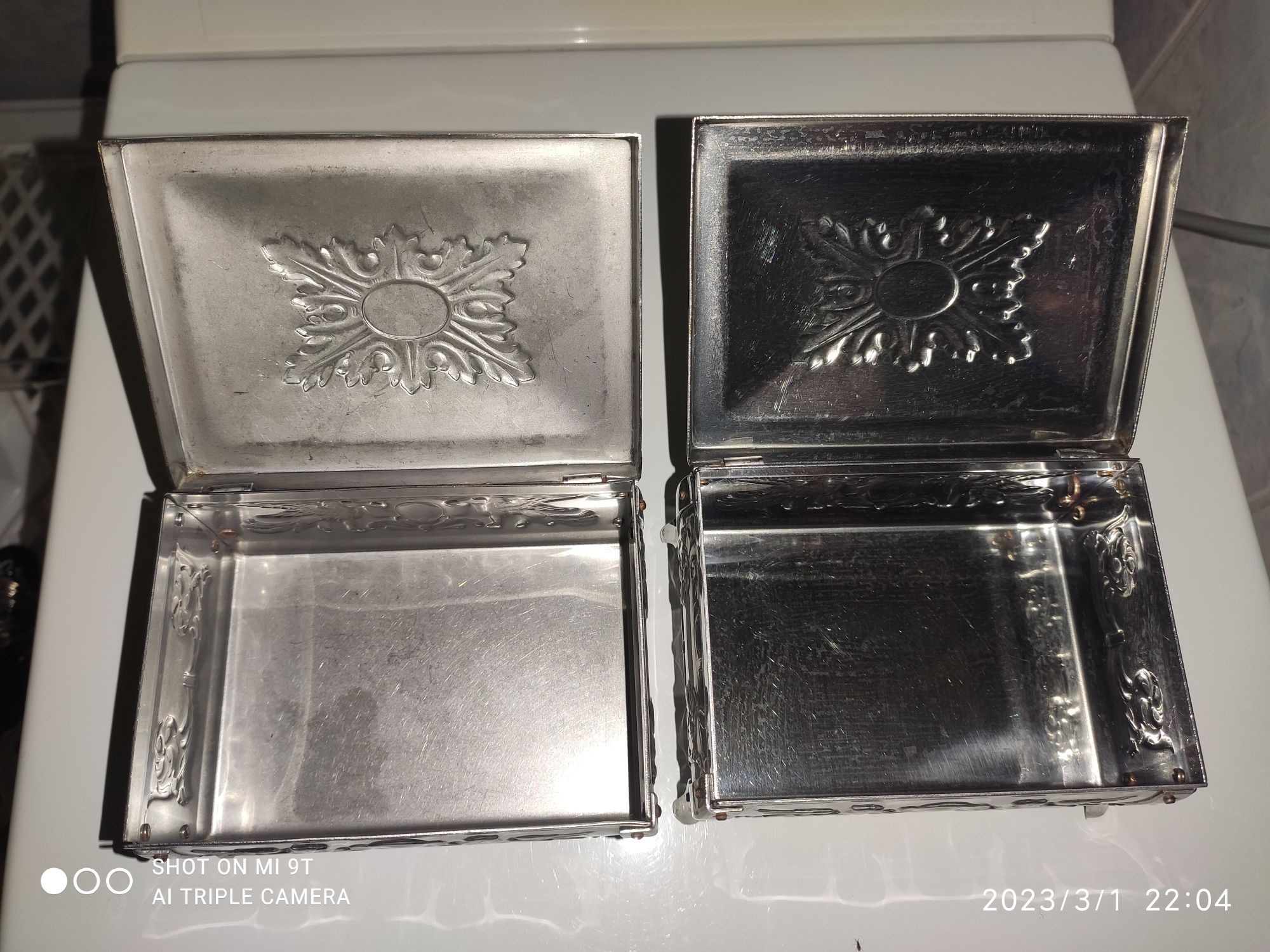 Szkatułka szkatułki srebrne stal nierdzewna Made in Poland PRL
