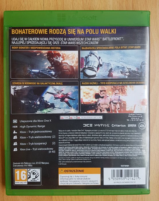 Battlefront 2 na Xbox One S X wersja PL   -  2 graczy