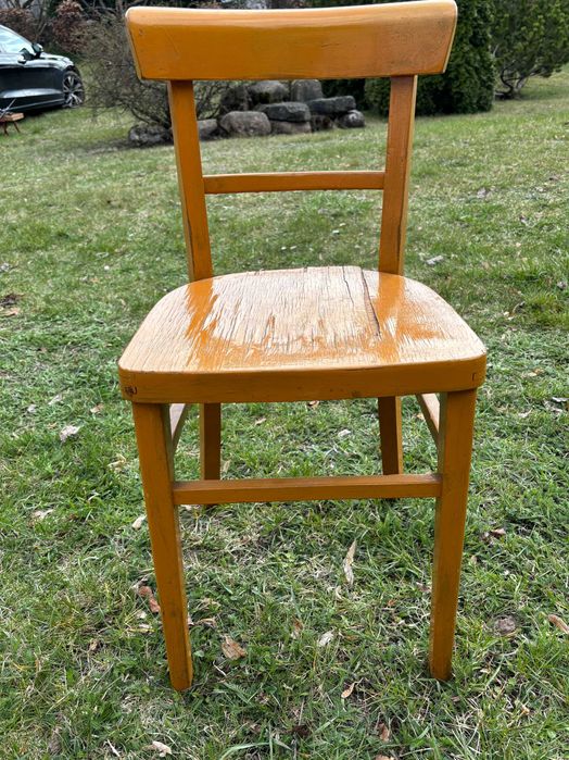Krzesło drewniane vintage retro PRL