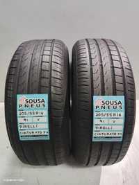 2 pneus semi novos 205-55r16 pirelli - oferta dos portes 90 euros