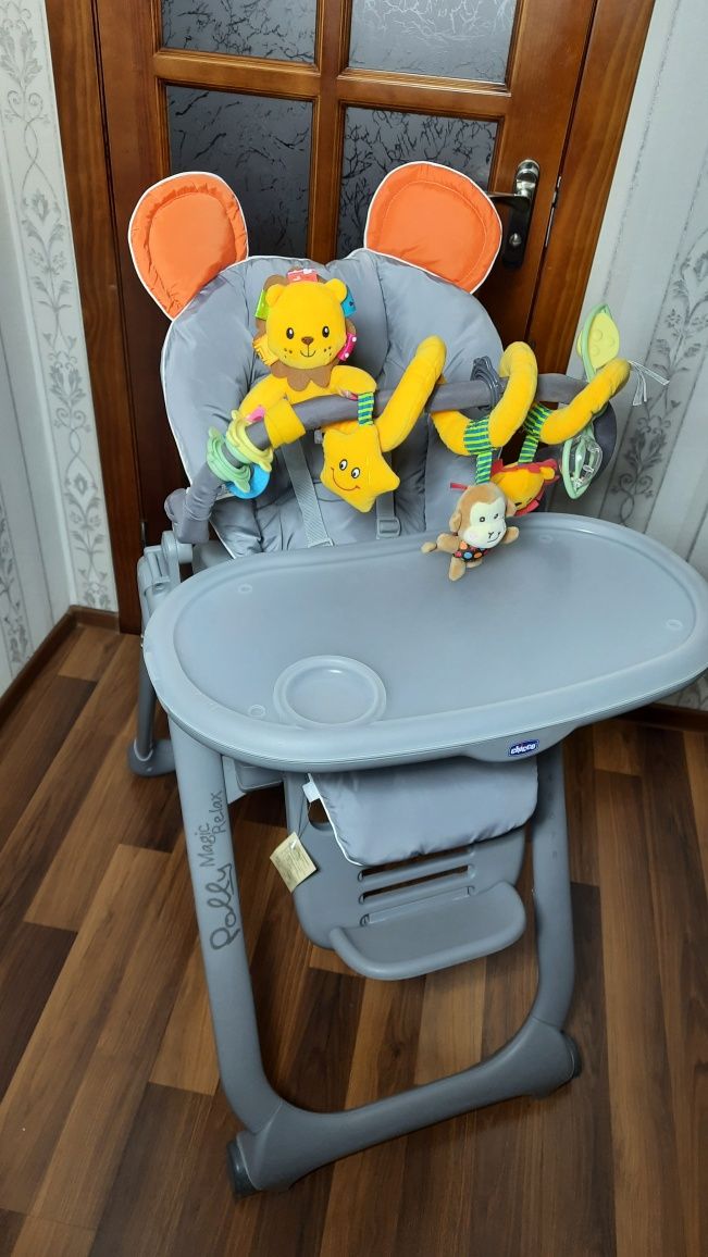 Chicco Polly Magic Relax стульчик столик детский для кормления