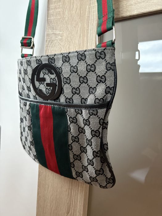 Torebka na ramię Gucci szara